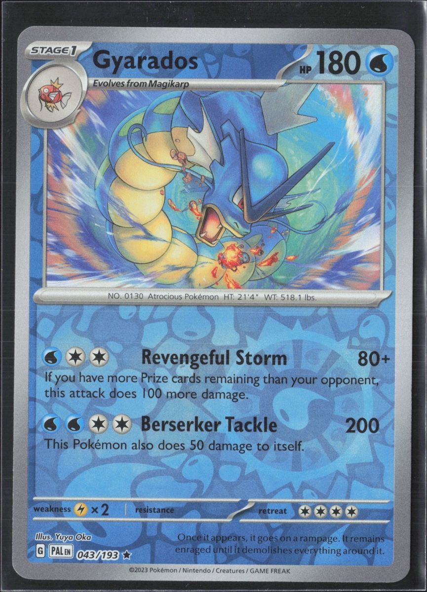 Pokémon Carte collezionabili: POKÉMON / Gyarados / Paldea Evolved / Reverse 🇺🇸 – Usato da Herzogenbuchsee venduto da TCG-High-Quality