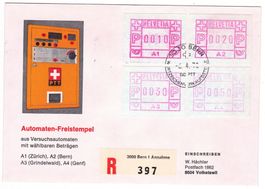 Lettre R. avec timbres pour Automate A1-A2-A3-A4 du 6.4.