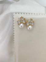 Top Glanz 10.5 mm Perlen Ohrringe/ Echte Süsswasserperlen
