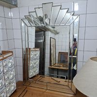 Art Deco Wandspiegel mit Facettenschliff gebraucht Antik 