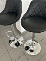 2x Barhocker / Barstühle schwarz – höhenverstellbar&drehbar