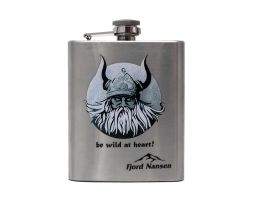 Flachmann "Wikinger-Motiv" aus Edelstahl - 200ml Inhalt