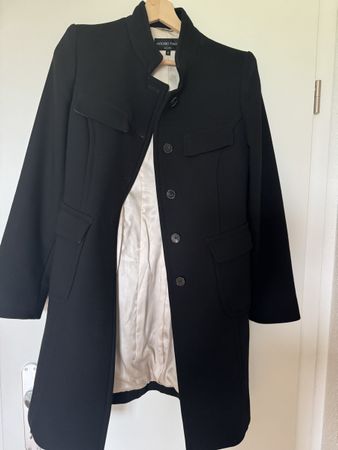 Schicker Antonio Fusco Mantel Gr. 42 schwarz
