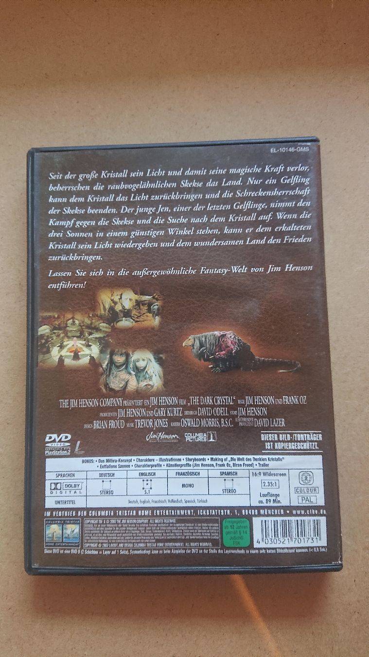 Tutti i DVDs: Der Dunkle Kristall Special Edition DVD – Usato da Chur venduto da FreakofRarity 1