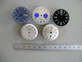 Lot 1: 5 verschiedene Zifferblätter