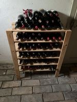 Weinregal aus Holz mit 53 versch. Schweizer Weine 1993-2014!