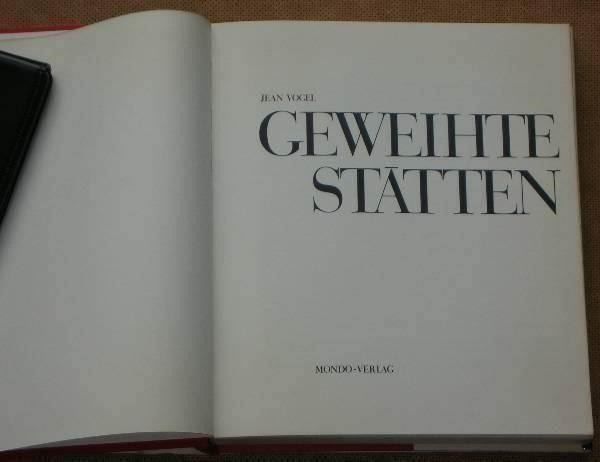 Libri: Geweihte Stätten  Jean Vogel – Usato da Bäch SZ venduto da Parog 1