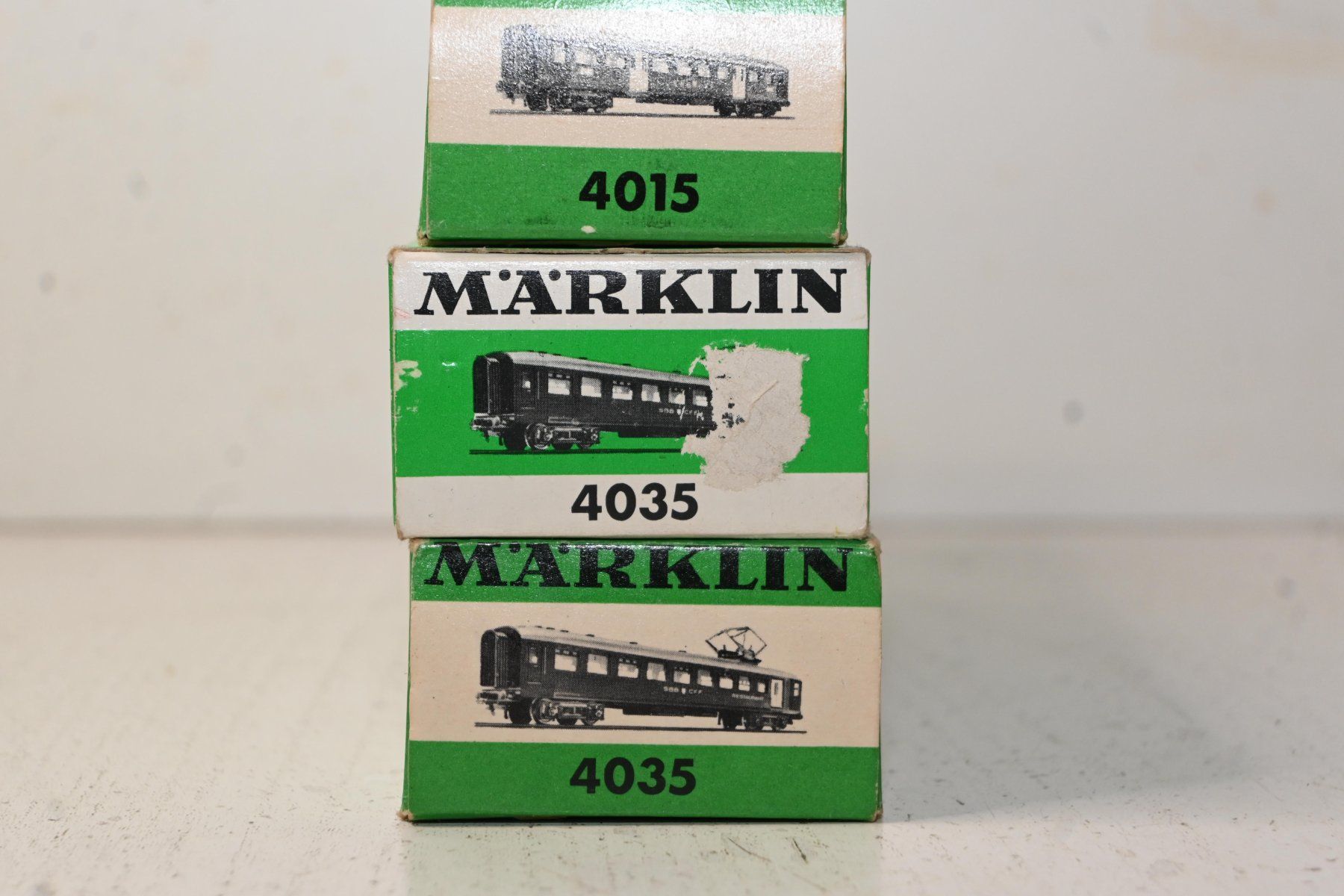 Märklin Modellini di ferrovie: SBB Blechwagen Märklin HO/AC mit OVP – Usato da Laupen ZH venduto da Zmoewe 7