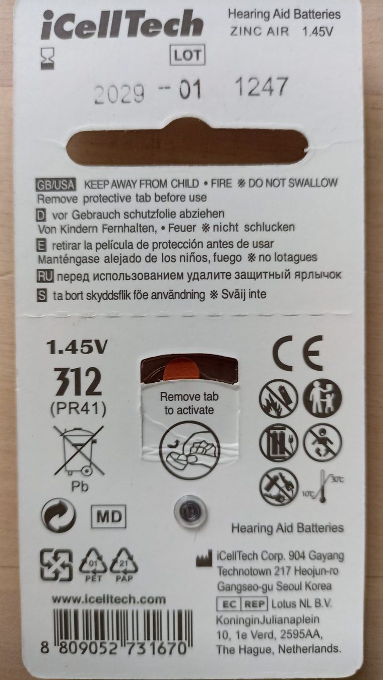 Caricatori & Batterie: Hörgerätebatterien Typ 312 – Nuovo e nell'imballaggio originale da Twann venduto da sch_j2hz 1