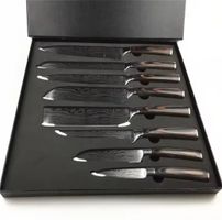 Asiatische Messerset, 8-Teilig mit Echtholzgriffe.