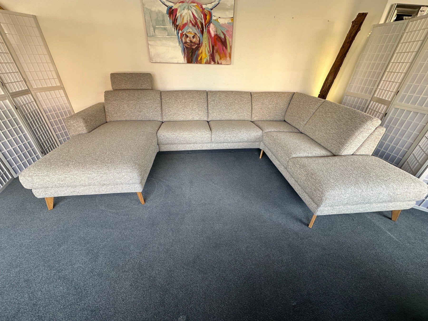 Sofas: Sofa MAX Stoff beige 341 x 221 cm inkl. Bettsofa – Neu (gemäss Beschreibung) aus Unterentfelden von moebelrufli 5