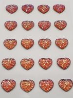 20 Glitzernde Herzchen rot