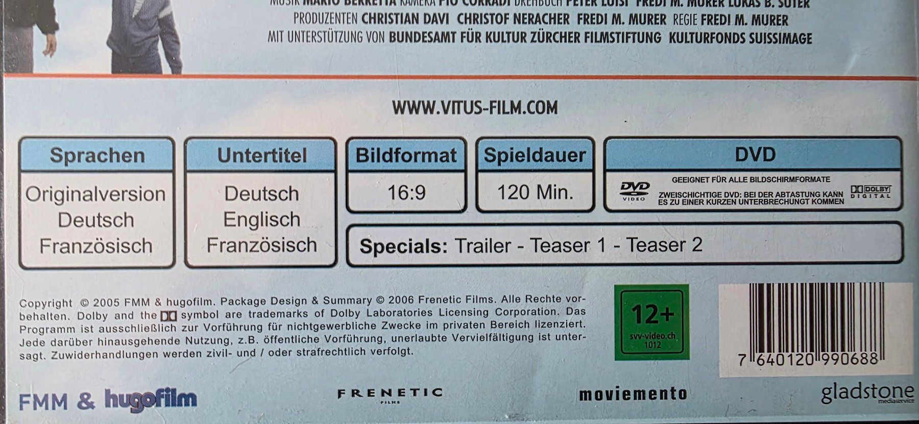 Alle DVDs: DVD Vitus - Bruno Ganz – Gebraucht aus Oetwil am See von fineli2 1