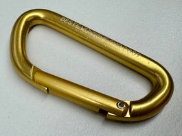 Schlüsselanhänger Alukarabiner Goldfarbig L=79 mm
