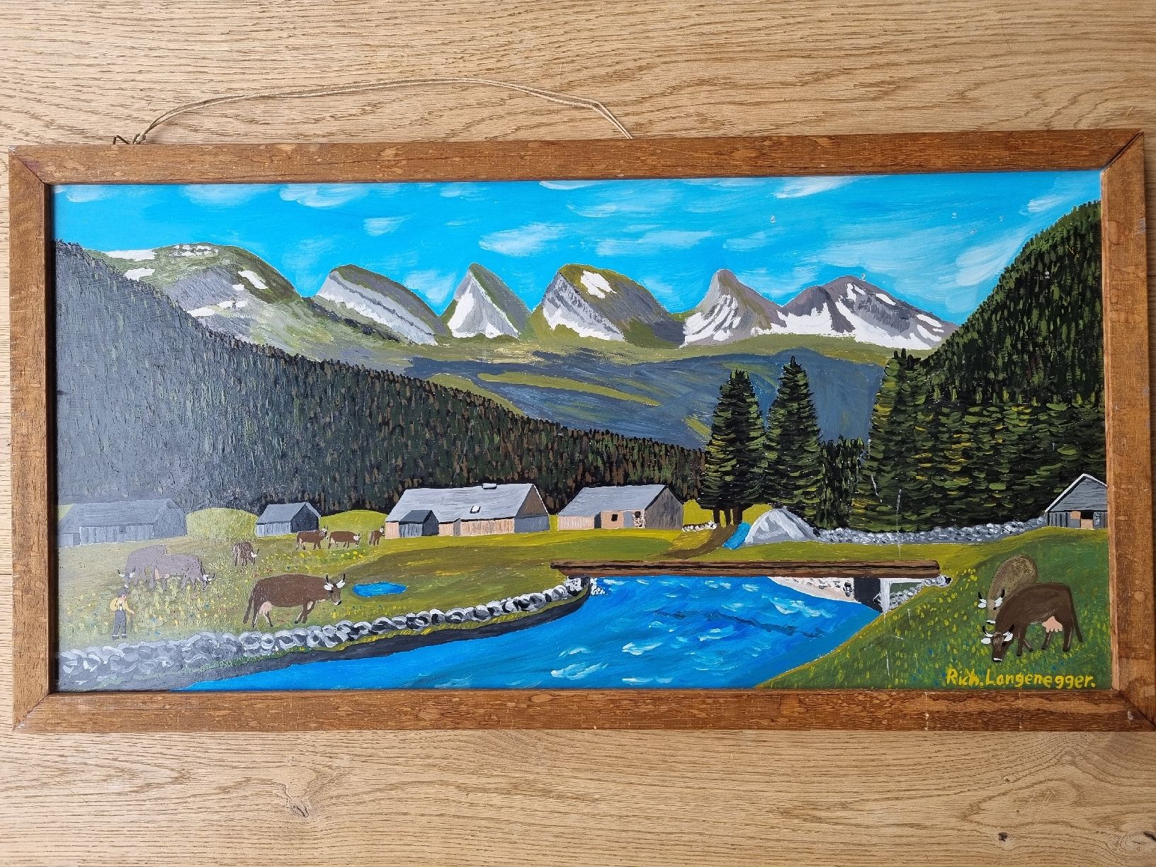 Dipinti: Senntumsbild, signiert Rich.Langenegger – Usato da Abtwil SG venduto da danikari