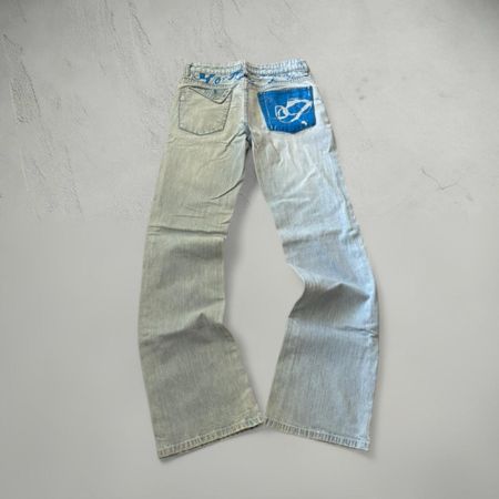 Jeans Damen hellblau Grösse S mit Druckmotiv 54