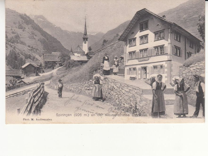 Ansichtskarten: Spiringen Rössli 1909 – Gebraucht aus Bürglen TG von StampGraf