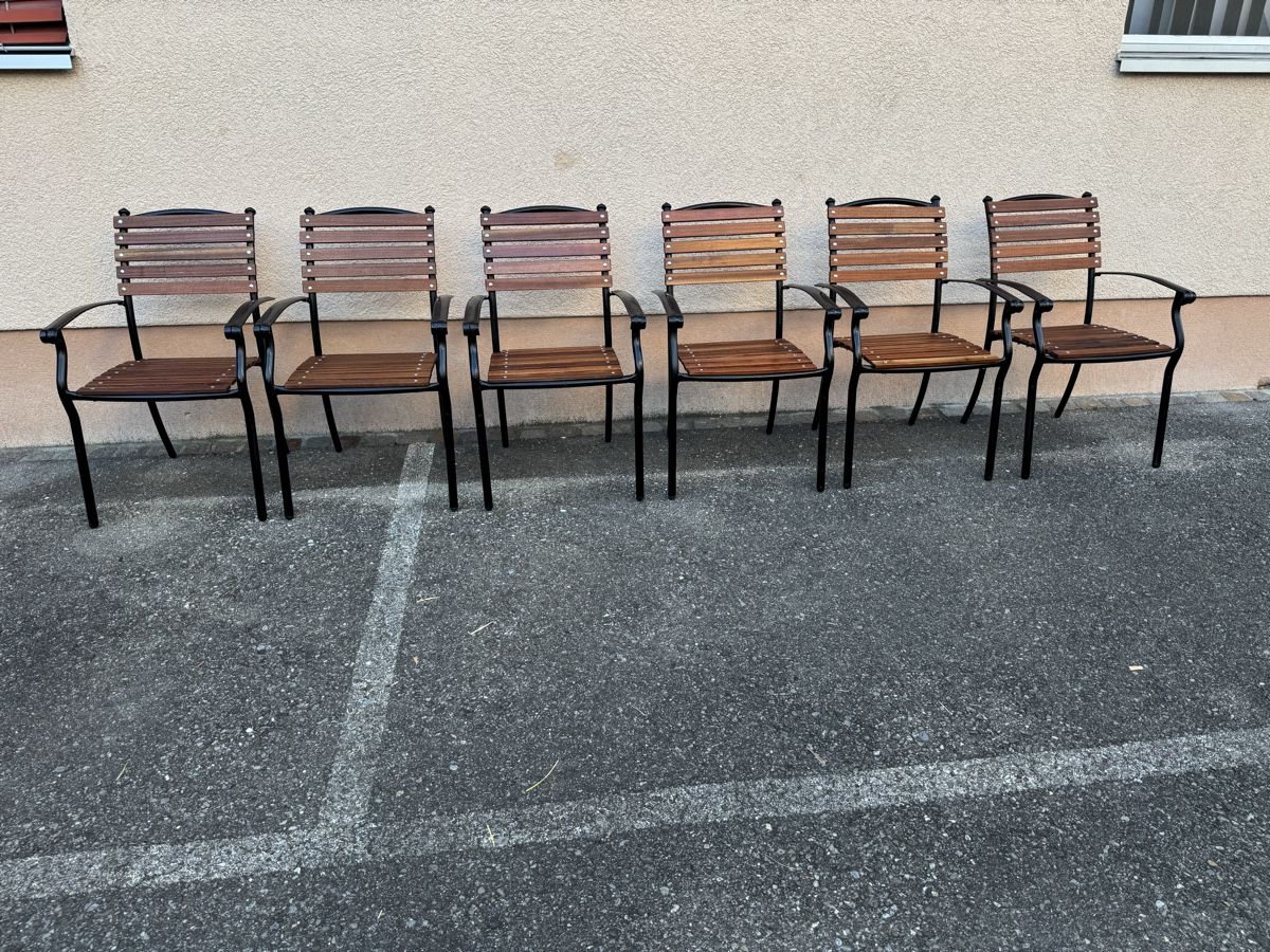 Sedie: 6 Gartenstuhl aus Teakholz – Usato da Gränichen venduto da onkel_xxl