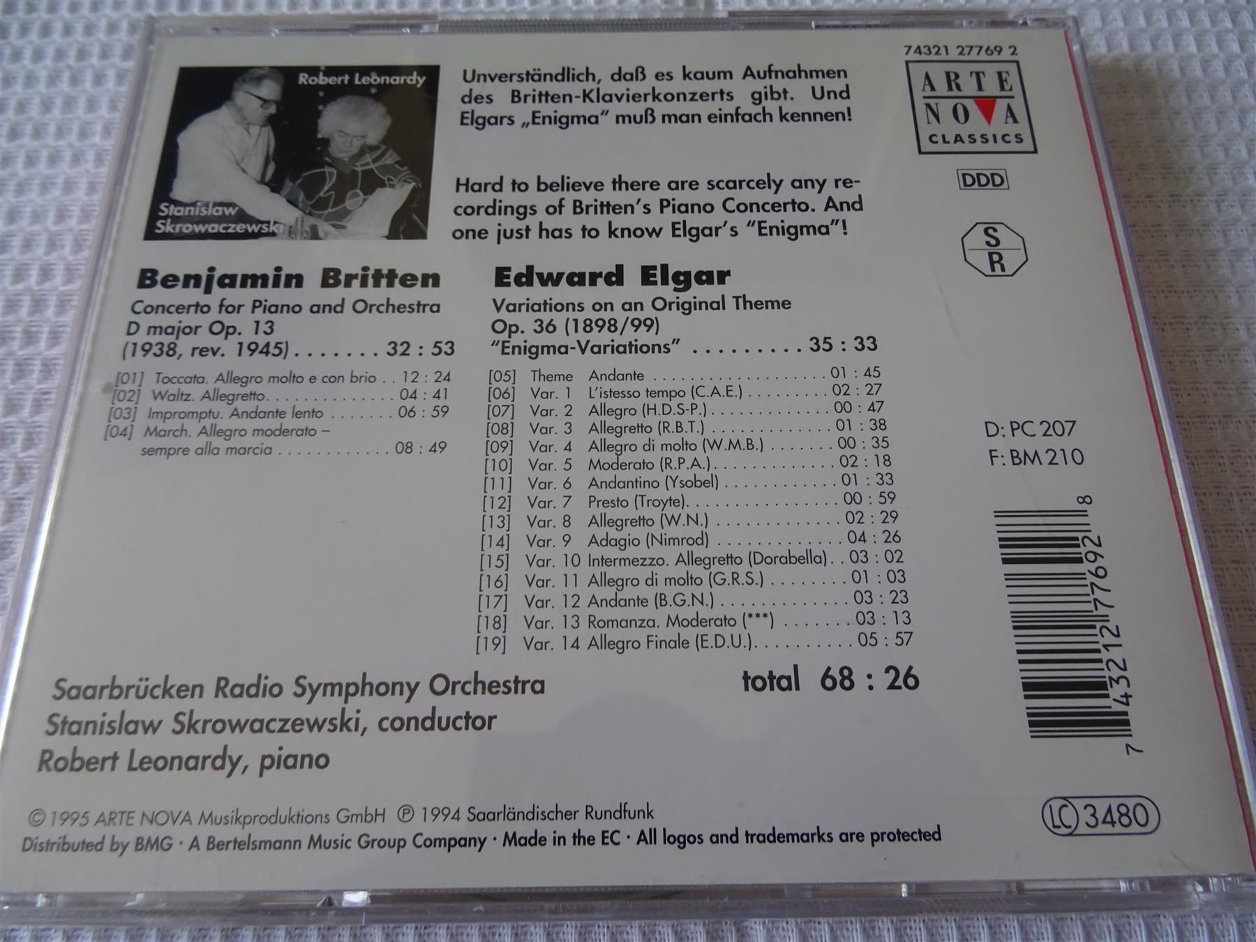 CD: Benjamin Britten / Edward Elgar – Usato da Bilten venduto da Bora3 1