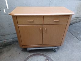 Sideboard, kleinmöbel mit 2 Schubladen und 2 Türen Holzfurni