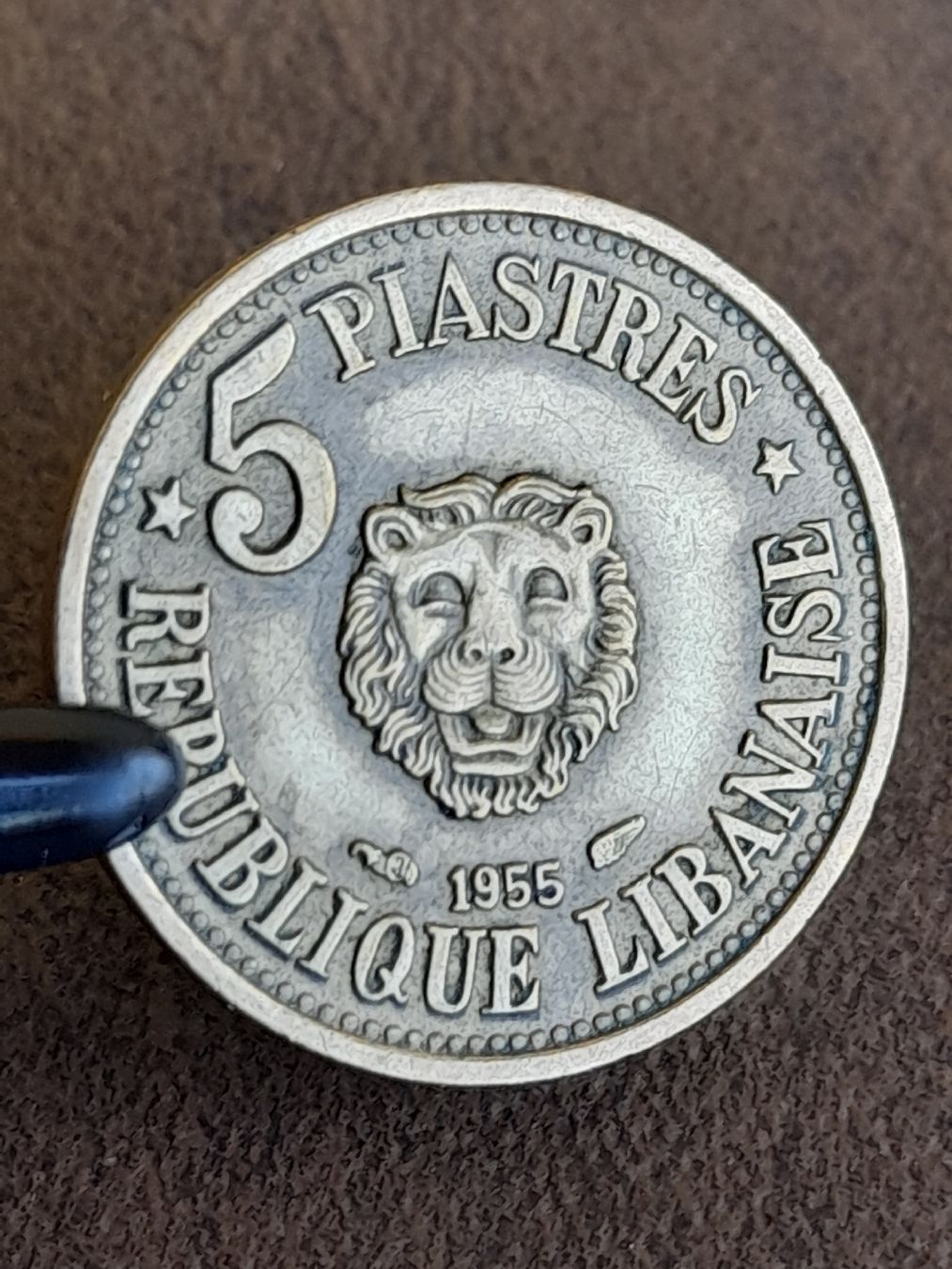Alle Münzen: 5 Piaster 1955 Libanon  – Gebraucht aus Basel von Basel_20