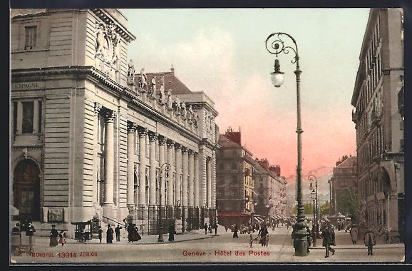 Ansichtskarten: AK Genève, Hotel des Postes – Gebraucht aus Berlin von bartko-reher