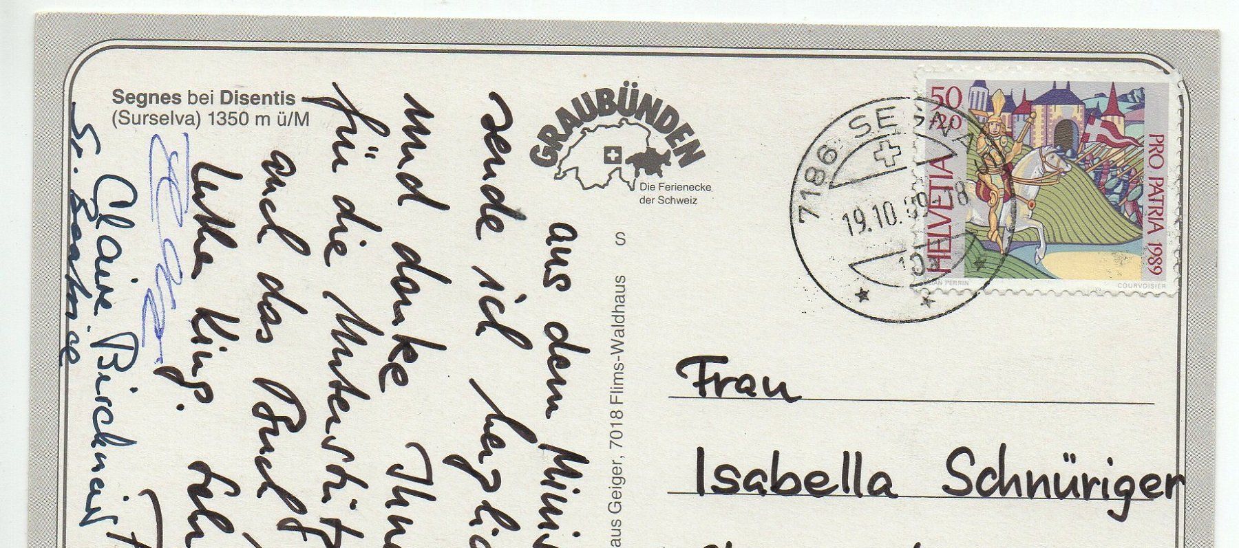 Cartes postales: SEGNES bei Disentis – D'occasion à Jona par philajona 1