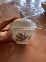 Exquisite Zuckerdose Porzellan Goldrand  - Vintage Charme