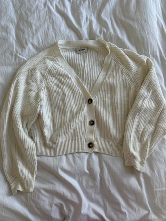 Weisser Strick Cardigan