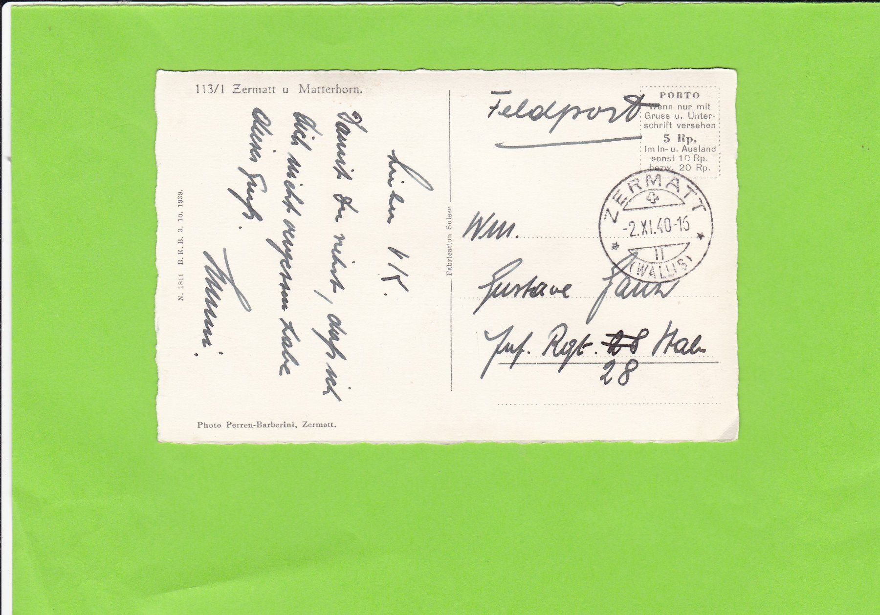 Cartoline postali: Zermatt und Matterhorn – Usato da St. Peterzell venduto da neckertal 1