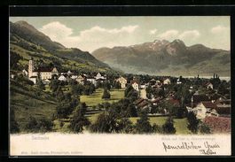 Sachseln, Blick auf See v. Giswylerberge