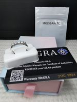Bague argent avec diamants de moissanite de 0,5 ct GRA