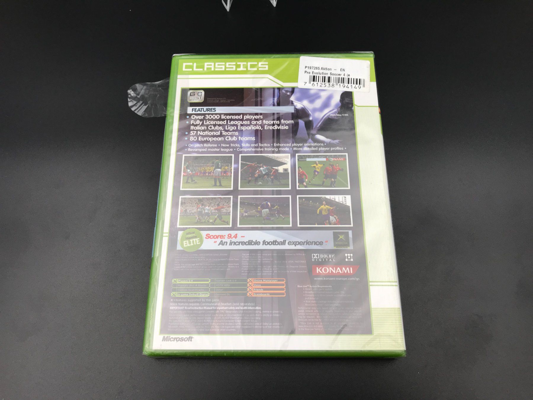 Microsoft Giochi: Pro Evolution Soccer 4 Xbox Sealed EN/UK – Nuovo e nell'imballaggio originale da Hagendorn venduto da Pokecollectorch 4