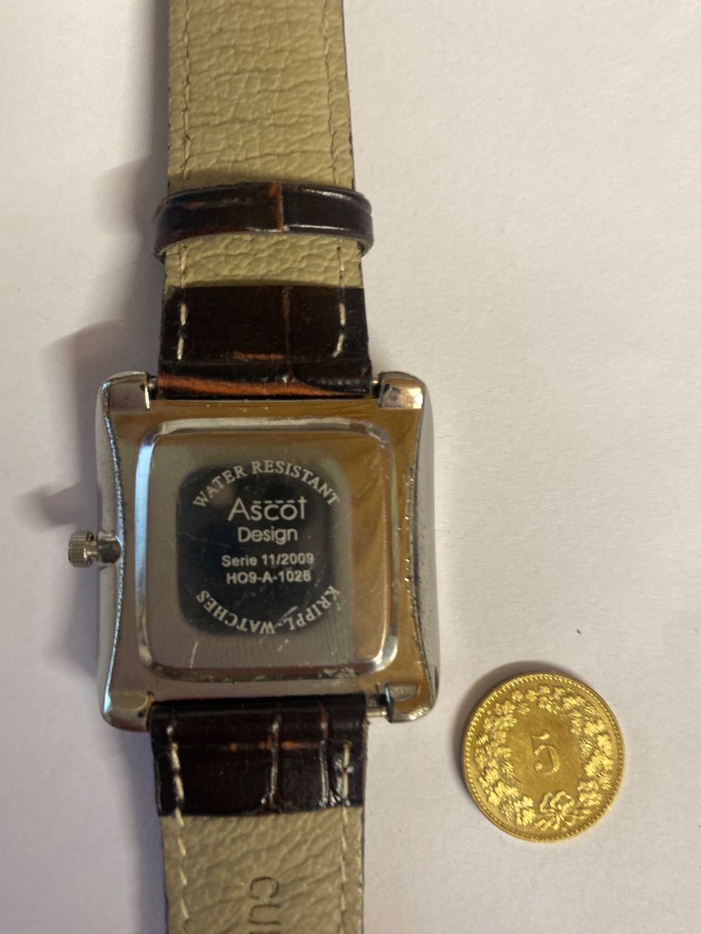 Orologi: Montre Ascot Design, bracelet cuir, quartz – Usato da Le Brassus venduto da cinema13 2