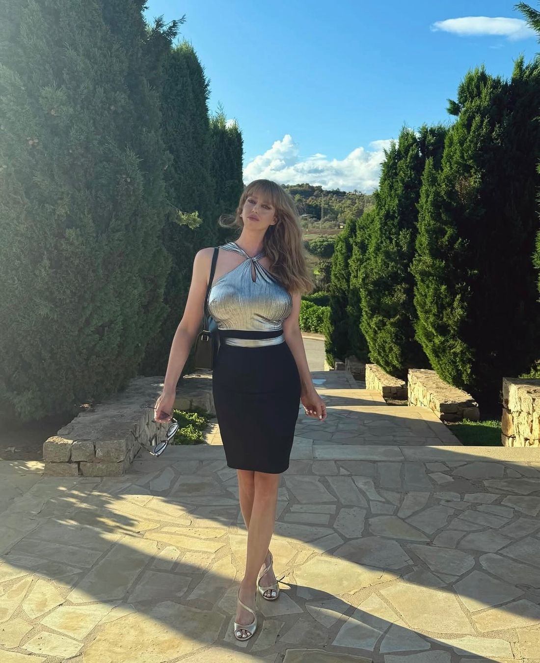 Kleider: Robe années 90 stretch noire argentée – Gebraucht aus giffers von sev_c9x9
