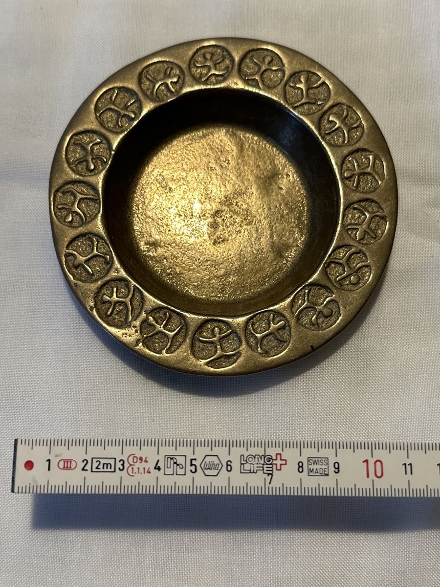 Piatti: FORKARDT Schale Messing Vintage Teller Deko – Usato da Zürich venduto da Chaeffeler 1