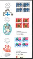3 FDC 586 - 588 Serie Viererblöcke ET Bern 27.1.1977