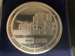 SBB Silbermedaille Bahnhof Luzern 1991 – 900er Silber