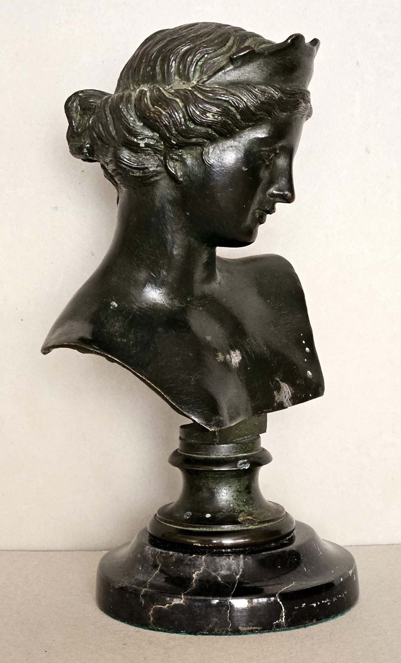 Sculture & Statue: kleine Büste aus Messing im antiken Stil – Usato da Lugano venduto da Numisartes 4