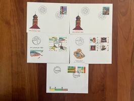 Sammlung 5 FDC Briefe 1977  (R729)