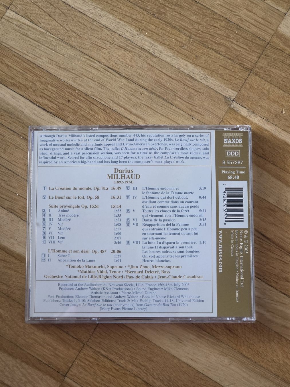 CD: CD: Milhaud: La Création du Monde  – Usato da Aesch BL venduto da immon 1