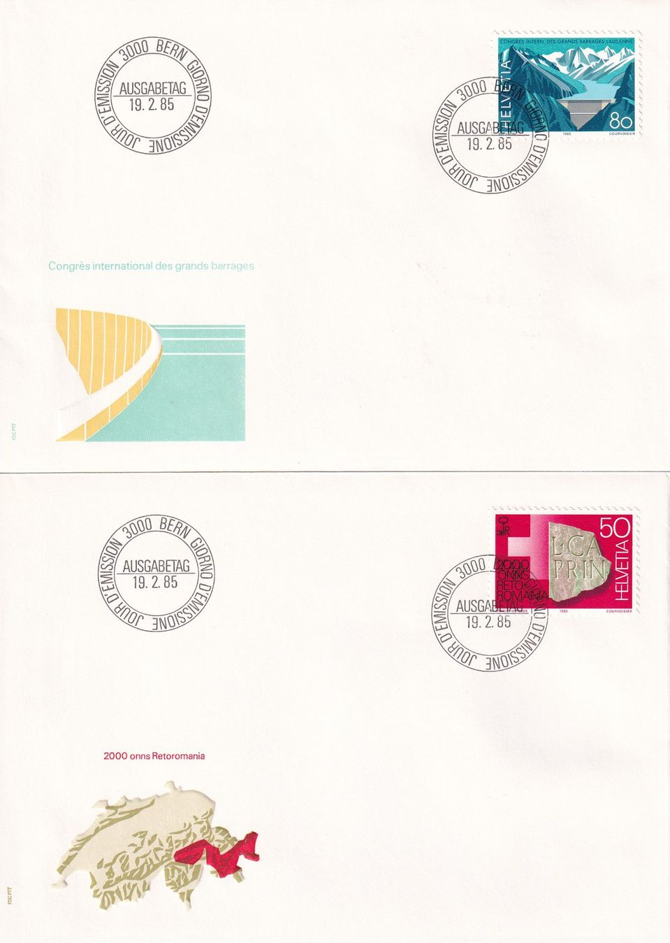 Tutti i francobolli: Lot 8 Briefe FDC 1984 - 1985 – Usato da Rossa venduto da becky05 2