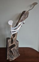 Sculpture moderne art brutaliste signée abstrait