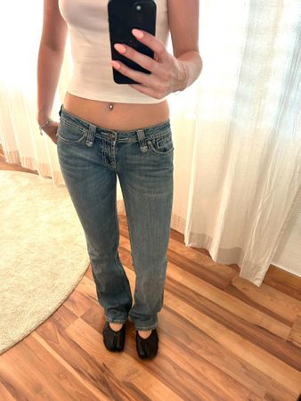 rare vintage miss me jeans blue with beautiful backpockets