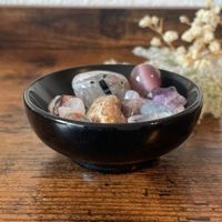 ✲ 1 Stk. Obsidian Schale ✲ 130g / Ø 75mm Bowl