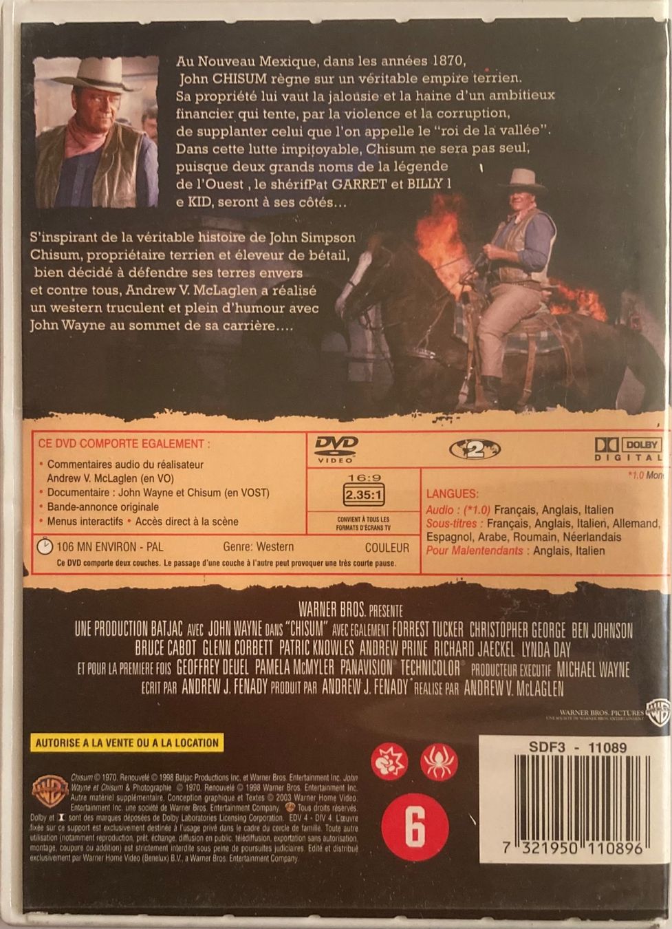 Tutti i DVDs: JOHN WAYNE - CHISUM – Usato da Poliez-Pittet venduto da Newtown-Records 1
