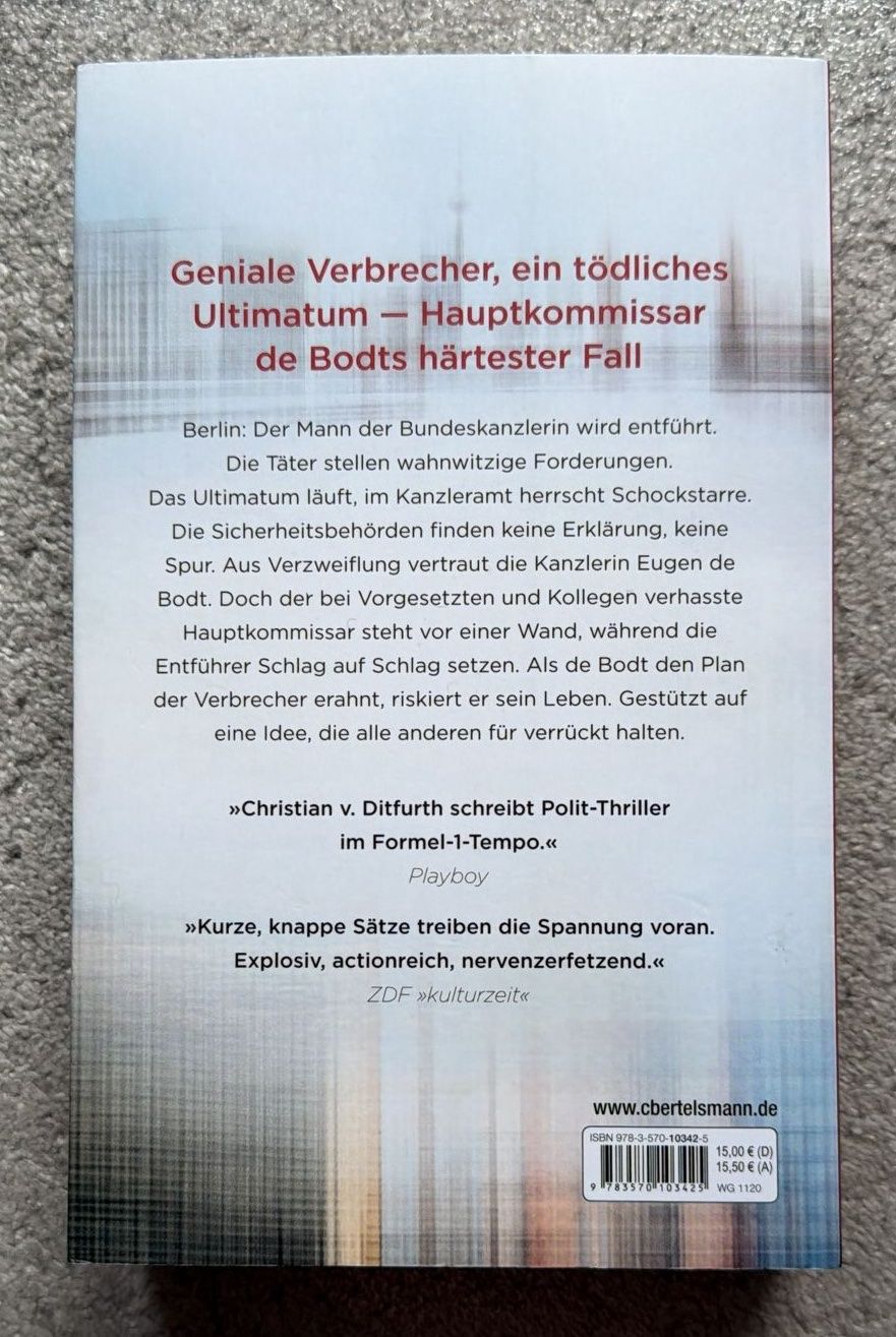 Libri: Ultimatum von Christian V. Ditfurth – Usato da Wagenhausen venduto da Kahlen 1