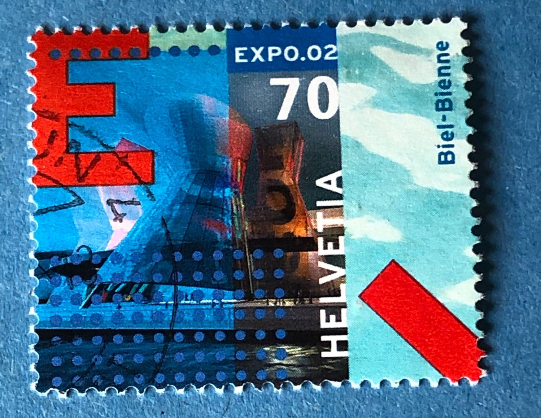 Alle Briefmarken: Nr.1041 GESTEMPELT Arteplage Biel 2002   – Gebraucht aus Aarau von Billa007