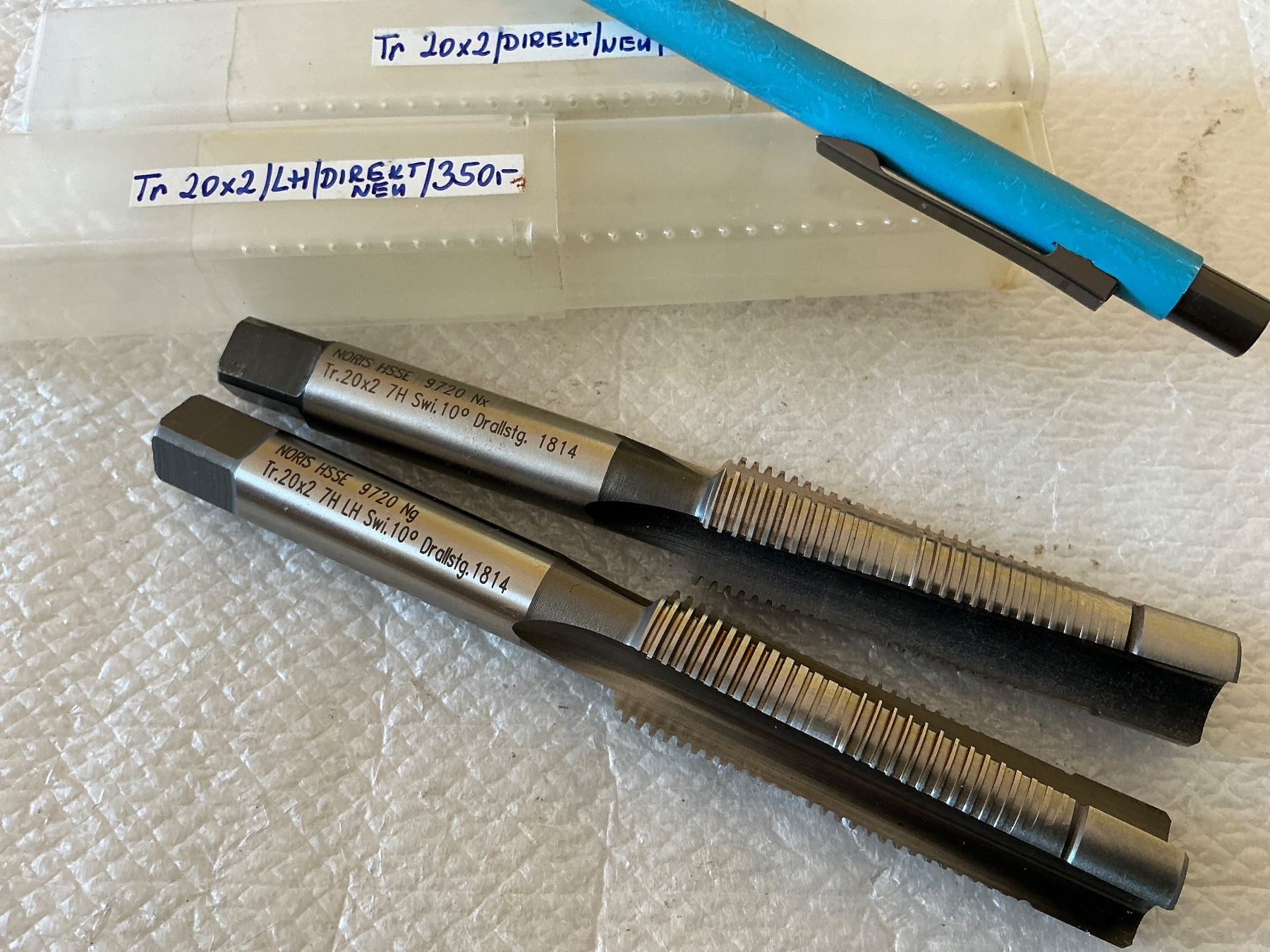 Alle Werkzeuge: HSSE Trapezgewindebohrer Tr.20x2 Rechts ODER Links, v. NORIS – Neu und originalverpackt aus Widnau von frohsinn7