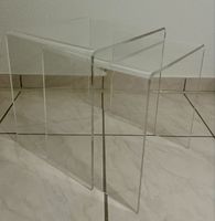 Vintage 2 Satz Couchtisch Plexiglas Design